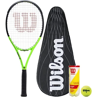 Image of Wilson Blade Tour XP 103 Graphite Tennis Racket, Performance Cover &amp; 3 Balls (L3 (4 3/8&quot;))