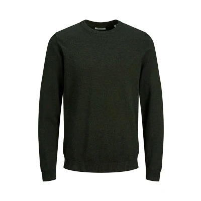 Image of Jack &amp; Jones Ebasic CREW NECK NOOS Jumper, Men&#039;s, Size: Small, Dark green
