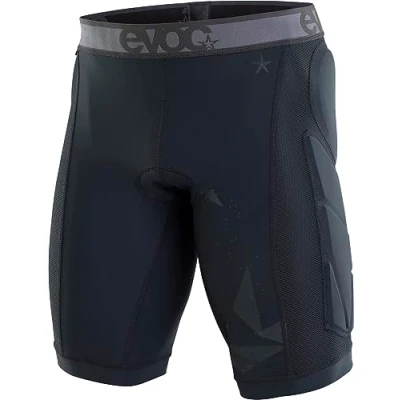 Image of EVOC Crash Pants Bike, Cycling Shorts (Hip Protectors, Elastic Interface seat pad, Recycled Mipan Nylon, incl. Odour inhibiting Technologies, Machine Washable, Size: XL), Black