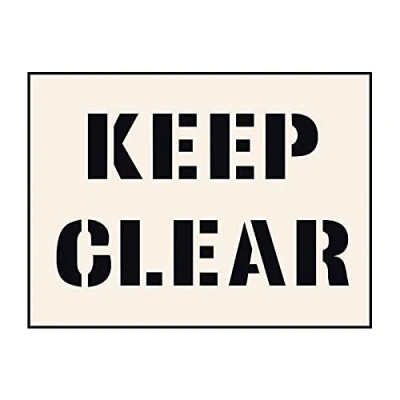 Image of &#039;Keep Clear&#039; Stencil (400mm x 300mm)