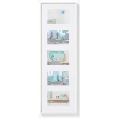 Image of walther Design Picture Frame White 5X 10x15 cm Gallery with PassepArtout, New Lifestyle Plastic KV515W