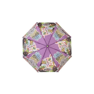Image of CyP Brands Teenage Mutant Ninja Turtles Umbrella, Folding Boys and Girls, Black, Official Merchandise, multicoloured