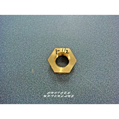 Image of AK BRASS REDUCING HEXAGONAL BUSH MALE TO FEMALE BSP VARIOUS SIZES (1&quot; X 1/2&quot;)