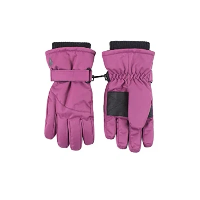 Image of Kids 1 Pair SOCKSHOP Heat Holders Snowflake Performance Gloves Rose 6 9 Years