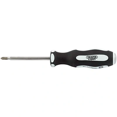 Image of Draper Pound Thru&#039; Cross Slot Soft Grip Screwdriver, No.1 x 75mm