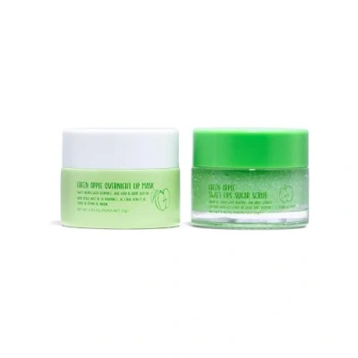 Image of W7 Sweet Dreams Lip Scrub &amp; Overnight Mask Duo 2 Piece Gift Set Apple Flavour Exfoliate, Condition, Soothe Hydrate