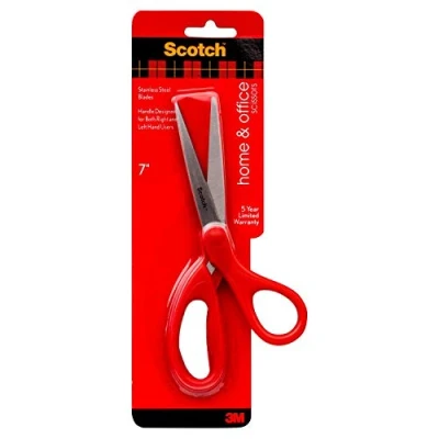 Image of Scotch Universal Scissors, Red 18cm Ideal for Precise Cutting, Great Everyday Use
