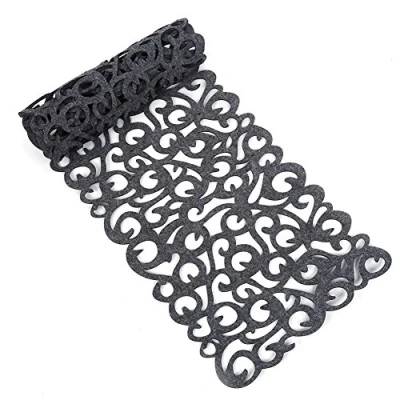 Image of Rectangle Felt Table Runner 7 Colors Mats For Home Kitchen Decoration 40 X 11inch (Color : Gray)