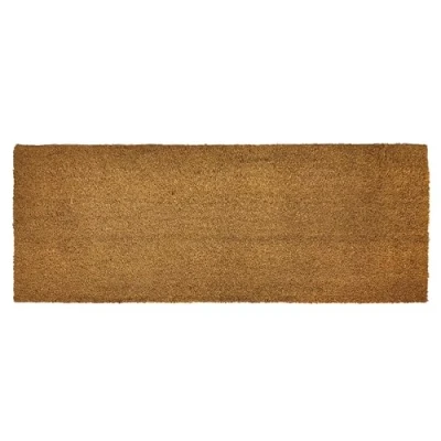 Image of EHC PVC Backed Natural Coconut Coir Plain Entrance Matting Outdoor &amp; Indoor Mat, 45 x 120 cm