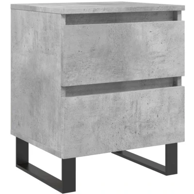 Image of vidaXL Bedside Cabinet Concrete Grey 40x35x50 cm Engineered Wood