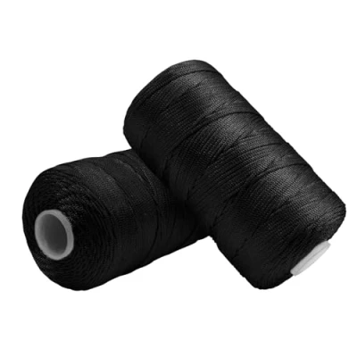 Image of Uiopa Macrame Cord 1.5mm x 400m, Nylon Yarn for Crochet and Knitting, Black String Craft Rope Wall Hangings, Dream Catchers, Jewelry Making, DIY Projects