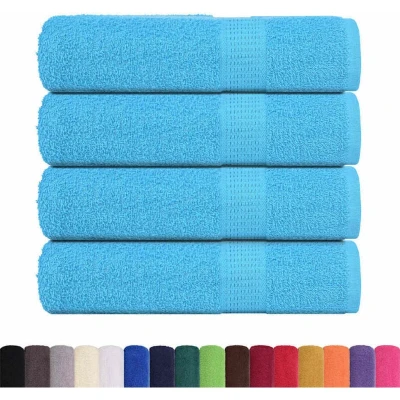 Image of vidaXL Bath Towels 4 pcs Turquoise 100x150 cm 360 gsm 100% Cotton