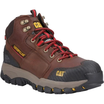 Image of Caterpillar Men’s Navigator Mid St S3 Hro Sra Ankle Safety Boots Brown Size: 11