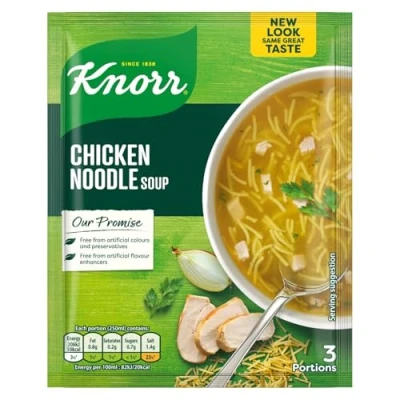 Image of Knorr Chicken Noodle Soup Mix, 43g, Pack of 3, Irish recipe