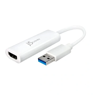 Image of j5create USB to HDMI Multi Monitor Adapter Supports 1080p 2048 x 1152 @ 32 bits 3.0 with 2.0 Support is Compatible Both Mac &amp; Windows (JUA254)