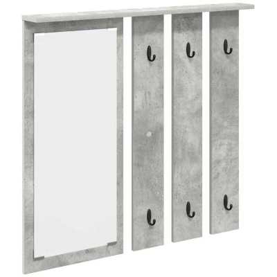 Image of Wall Mounted Coat Rack with Shelf Concrete grey 84 x 10 80 cm Vidaxl