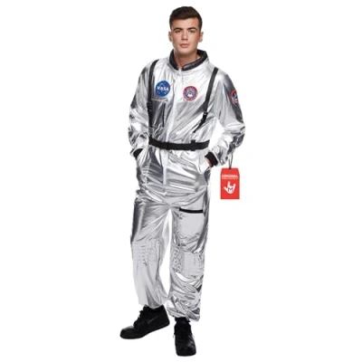 Image of Morph BPA Free Silver Astronaut Costume Adult, Mens Costume, Men, Spaceman Space Suit X Large
