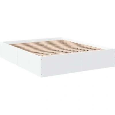 Image of vidaXL Bed Frame without Mattress White 160x200 cm