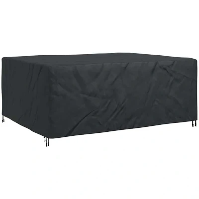 Image of vidaXL Outdoor Furniture Cover Black 240 x 190 90 cm 420D