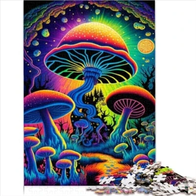 Image of Jigsaws 1000 pieces for Adults Psychedelic Mushrooms Jigsaw Puzzles wooden Learning Educational Toy 1000pcs (75x50cm)