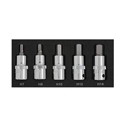 Image of BlueSpot 5PCE 1/2&quot; Hex Bit Set (H7 H14) (EVA FOAM)