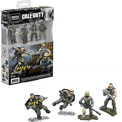 Image of Mega Construx Black Series GYF92 Call of Duty Largage Battle Royale Pack 4 Articulated Mini Figures + Accessories