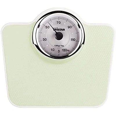 Image of Tristar Vintage Analogue Personal Scale, 136 kg Capacity, Green