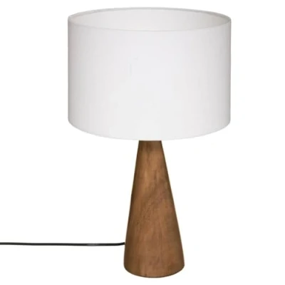 Image of White wooden lamp H36