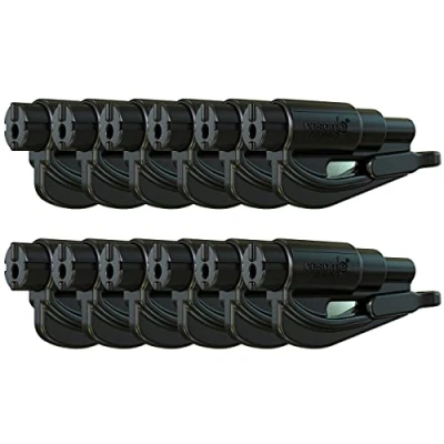 Image of Resqme Family Pack of 12, The Original Emergency Keychain Car Escape Tool, 2 in 1 Seatbelt Cutter and Window Breaker, Made USA, Black