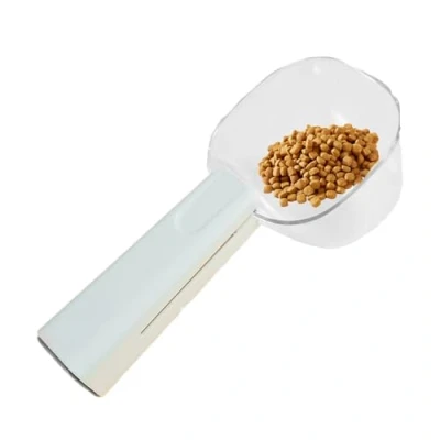 Image of Lumiscent Pet Food Scoop Dog Measuring Cup With Sealing Clip Cats Feeding Spoon For Dog, Cat Or Bird