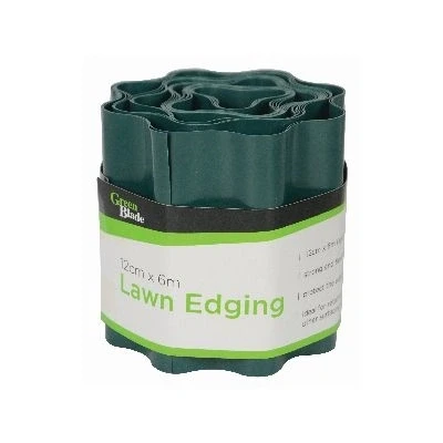 Image of Green Plastic Flexible Lawn Edging 12cm x 6m By Blade