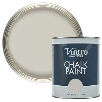 Image of Vintro Chalk Paint Furniture Shabby Chic Upcycle Decorate Ultra Matt Finish 1 Litre (Dove)