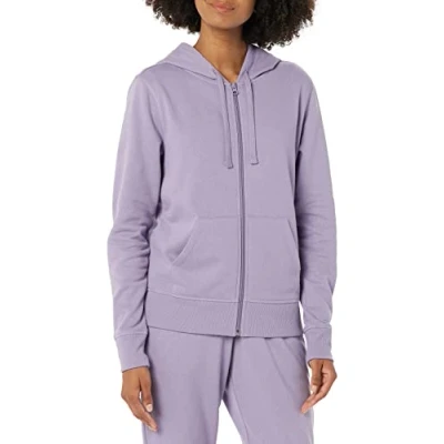 Image of Amazon Essentials Women&#039;s Fleece Full Zip Hoodie (Available in Plus Size), Grape, S