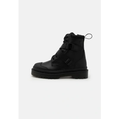 Image of Dr. Martens 1460 BEX Platform ankle boots, Women&#039;s, Size: 3, Black Leather and textile