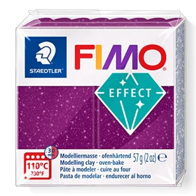 Image of STAEDTLER 8010 602 FIMO Effect Oven Hardening Polymer Modelling Clay Galaxy Purple (57g)