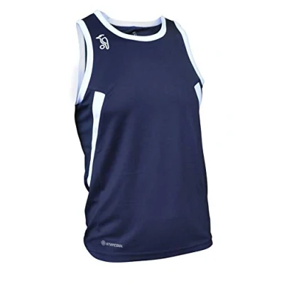Image of Kookaburra Unisex Kb Singlet, Ink/White, L UK