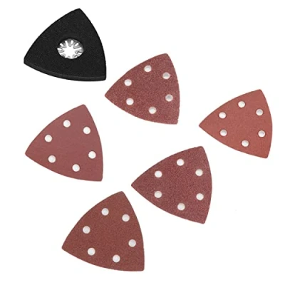 Image of Triangular Sandpaper Sheets, 101pc Sanding Set for Oscillating Multi Tool Cutting Cutter Pad, Discs