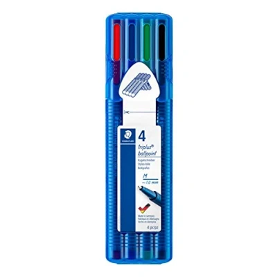 Image of STAEDTLER 437 MSB4 Triplus Ballpoint Pen (Pack of 4)