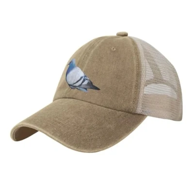 Image of Pigeon Stylish Cowboy Mesh Baseball Cap for Men Classic and Versatile Trucker Hat,mesh Snapback Hats Men, Natural, One size