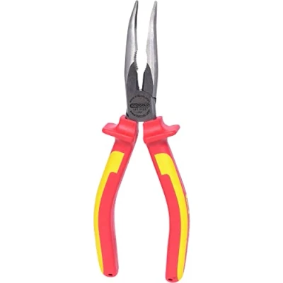 Image of KS Tools 117.1121 ERGOTORQUE VDE bent nose pliers, 210mm