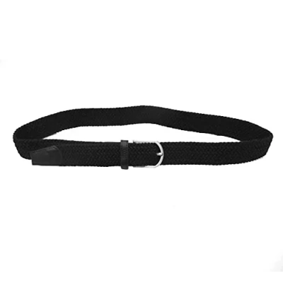 Image of Oypla Coco Equestrian Black Unisex Child Woven Elastic Fabric Braided Canvas Horse Riding Stretch Belt