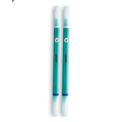 Image of LAMY Ink x Set of 2 Tourmaline Erasers Made Plastic with Eraser Tip and Correction Wide Only for Erasing Royal Blue
