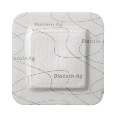 Image of Biatain Silicone Ag Square Foam Dressing, 7.5 x cm