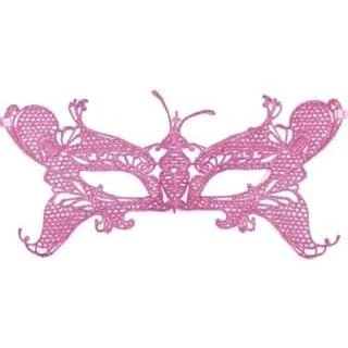 Image of The Tie Co Butterfly Lace Masquerade Halloween Carnival Fancy Dress Party Eye Mask (Choose) (Pink Butterfly)