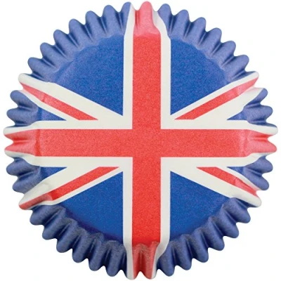 Image of PME Red White &amp; Blue Paper Baking Cases for Cupcakes, Mini Size, Pack of 100