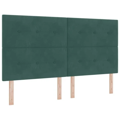 Image of vidaXL Headboard Button Tufted Dark Green 180 cm Velvet