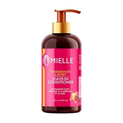 Image of Mielle Pomegranate &amp; Honey Leave In Conditioner, Moisturising Curl Primer and Detangler, Repair Damage Prevent Frizz, Treatment For Thick Curly Hair, Type 4 355 ml (Pack of 1)