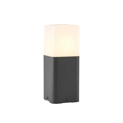 Image of Outdoor Lights &#039;Obuna&#039; dimmable (Modern) in Black Made of Aluminium (1 Light Source, E27) from Lucande Pillar Lights, Garden Light, Path Bollard lamp,
