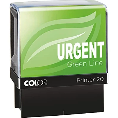 Image of COLOP Green Line URGENT Stamp Red Ink 148224 37x13mm Eco Friendly Office Word