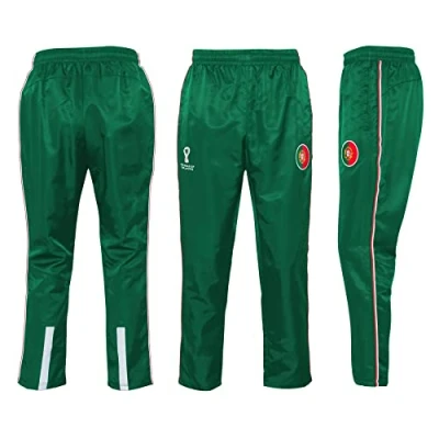 Image of FIFA Official World Cup 2022 Training Football Tracksuit Bottoms, Men&#039;s, Portugal, Small Green